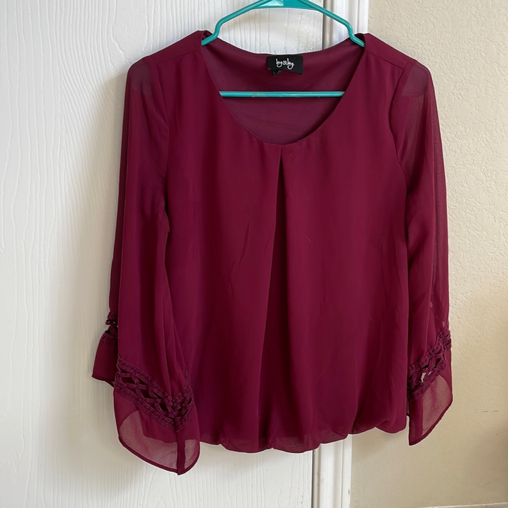 Burgundy blouse